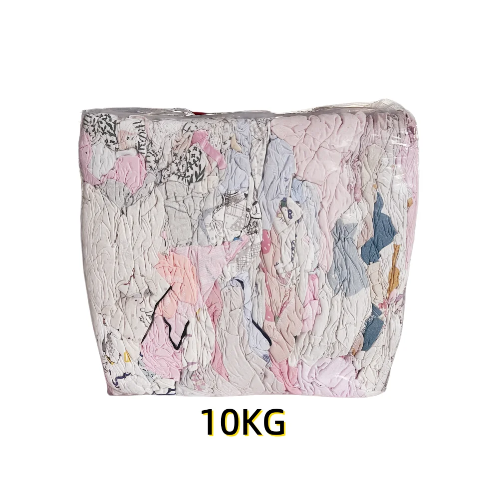 High quality 100% cotton recycled light  color mixed t shirt rags cleaning cloth marine rags in bale