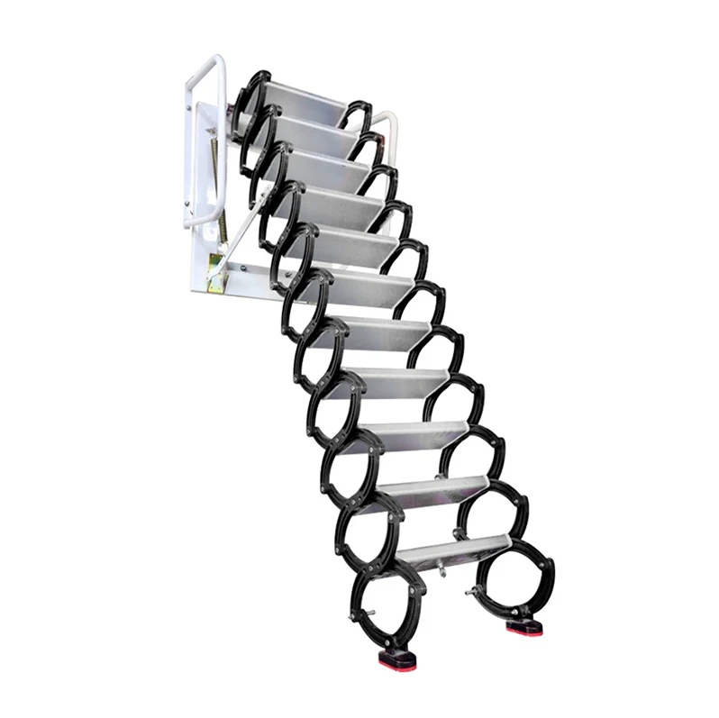 Hot Selling Quality Indoor Foldable Aluminum Magnesium Attic Ladder Outdoor Manual Operation Folding Staircase Portable