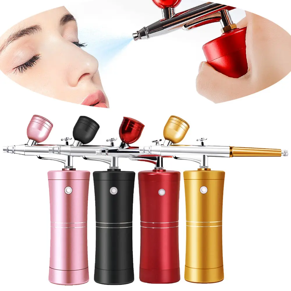 Automatic Airbrush Kit Portable 30PSI Cordless Airbrush Compressor  for Makeup Nails Cake Decorating Stencil Tattoo