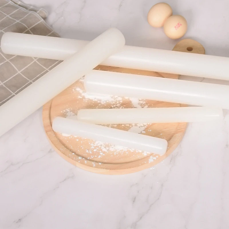 Non-Stick White Plastic Fondant Rolling Pin Multiple Lengths Optional High Quality Rolling Pins For Pastry Tools