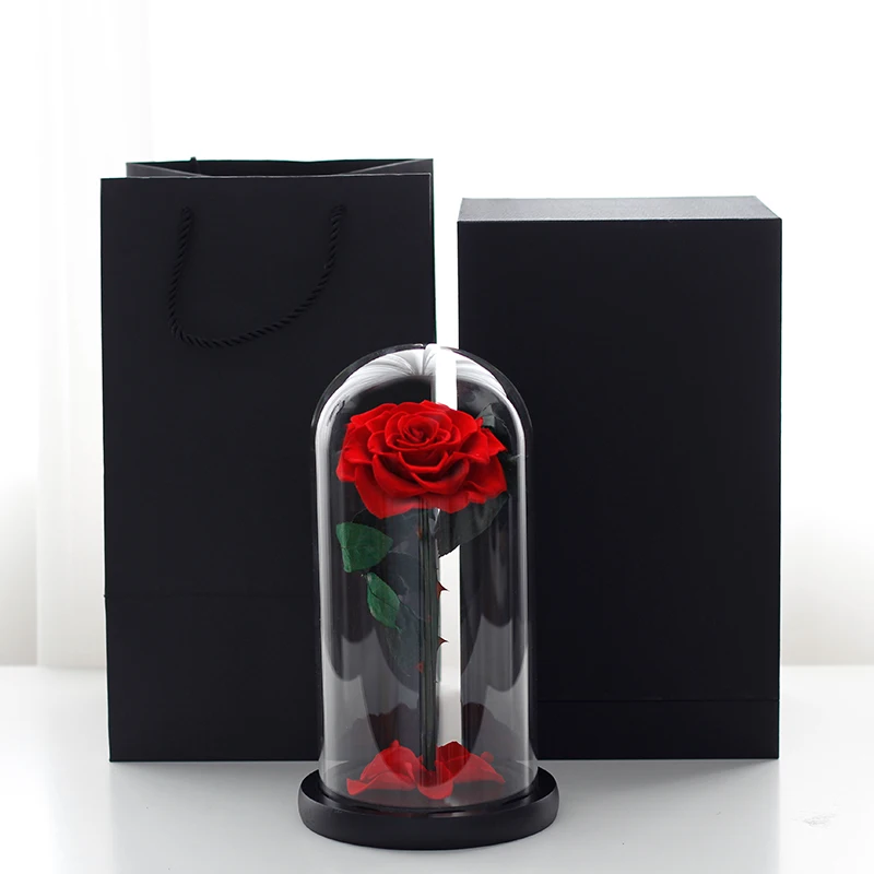 Factory production Customized unfading rose wholesale preserved rose in glass