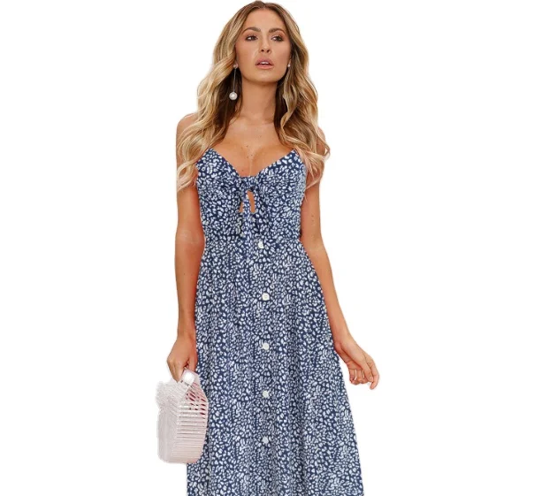 
2021 summer New relaxed and cool chest strap dress 