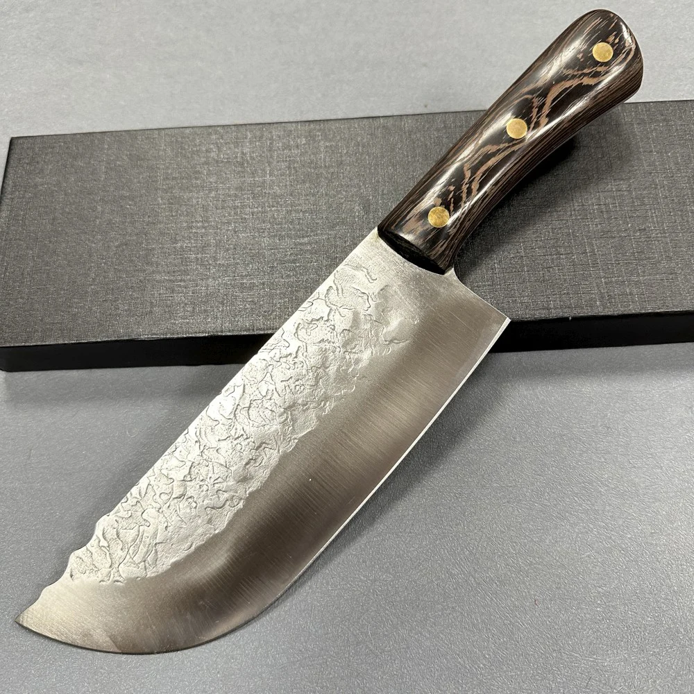 TL24XS Handmade High Carbon Steel Bone Butcher Cleaver Knife Forged Chinese Meat Chef Chopper Kitchen Knives with leather case