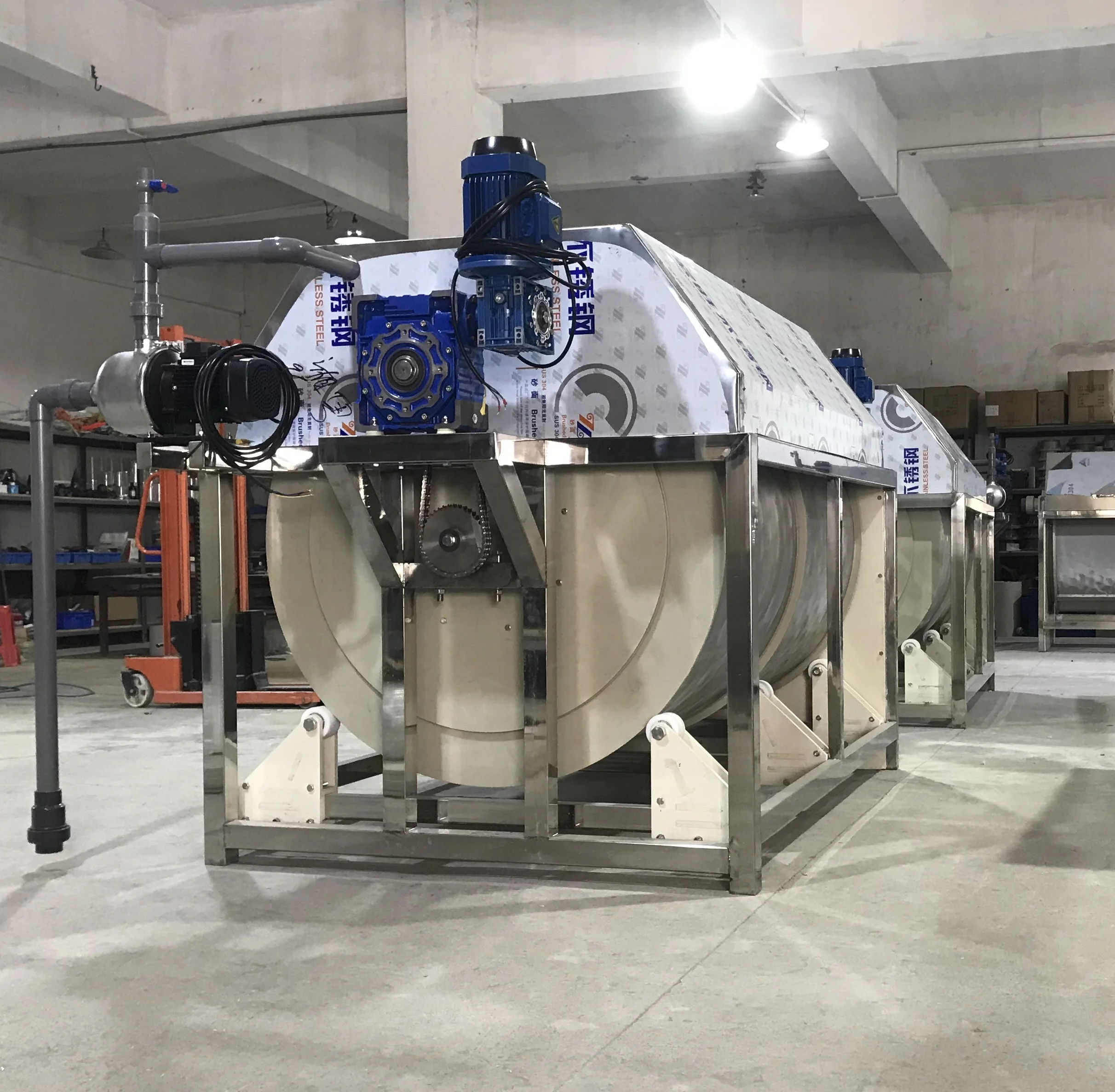recirculating aquaculture drum filter auto backwash prefilter self cleaning trommelfilter waste water microfiltration