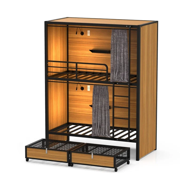Hotel hostel Sleeping pods Metal Capsule Bunk Bed Bedroom furniture for hotel hostel bunk bed