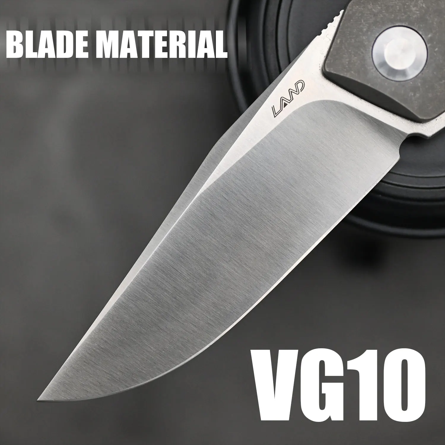 LAND 140 Pocket Folding Knife VG10 Blade TC4 Handle Needle Roller Bearing Hardcore Outdoor Camping Survival Knives