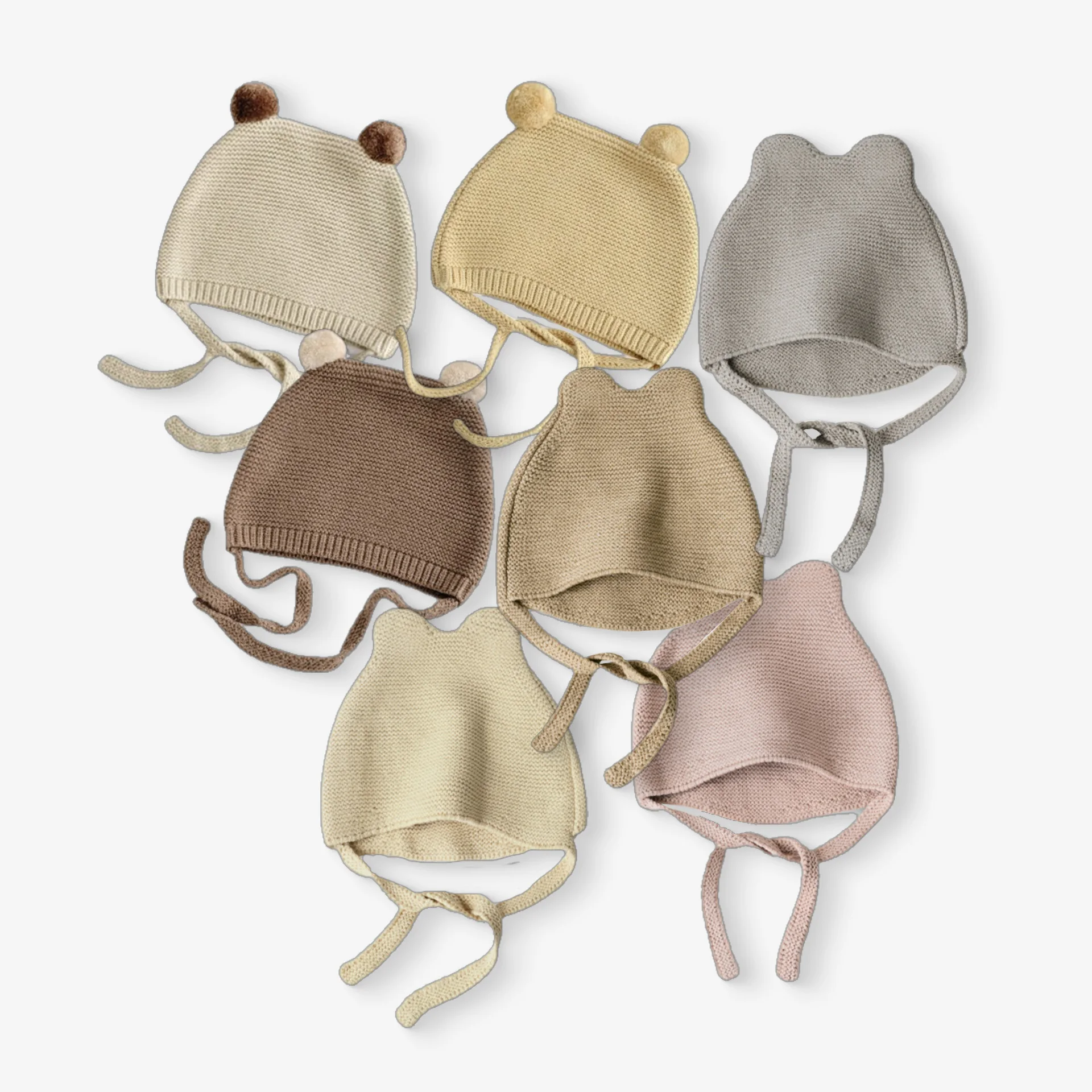 Spring Infant Girls Peaked Cap Kids Boy Cute Bear Corduroy Hat Fashion Newborn Baby knitted Hat