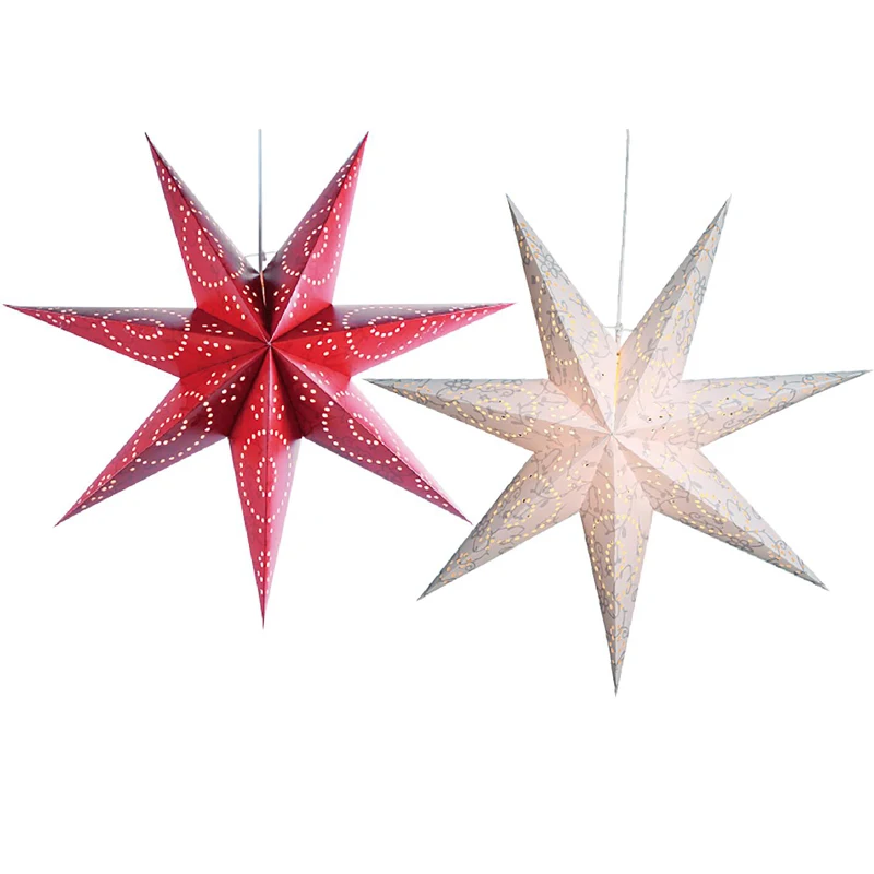 Newish Wedding Paper Star Lantern for Decorations with 15L Warm White LED