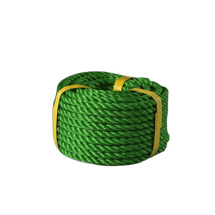 High Quality PP Danline Colorful 3-4 Strands Twisted Monofilament Rope for Marine Transport Fishing Agriculture Hardware