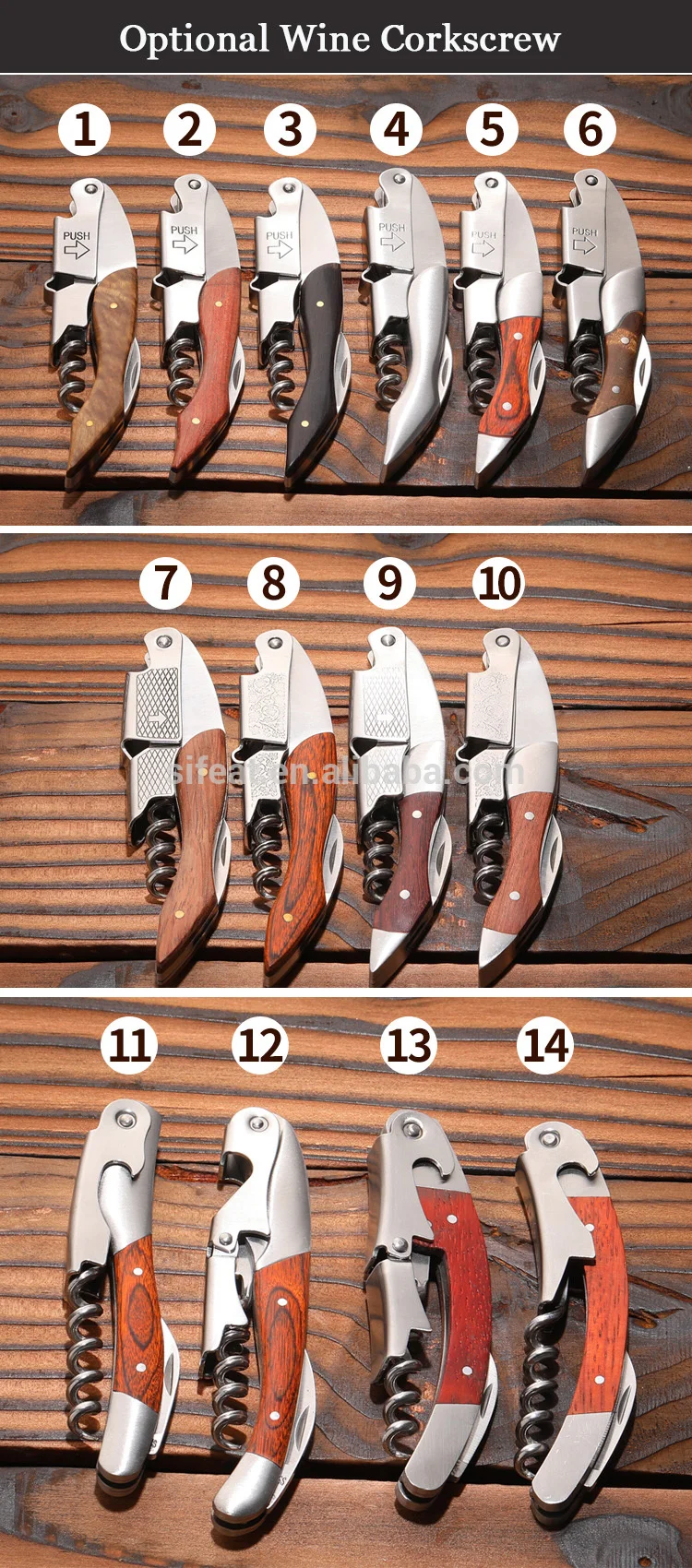 Wholesale Wine Corkscrew Bottle Opener Waiters Corkscrew With Wooden Gift Box