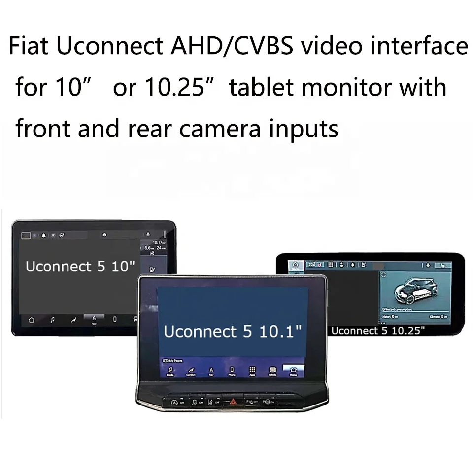 CAM-Ducato 2020 Front / Rear View Car Parking Guidelines Video Interface for Fiat 500e Ducato3 Jeep Compass 2021 uconnect