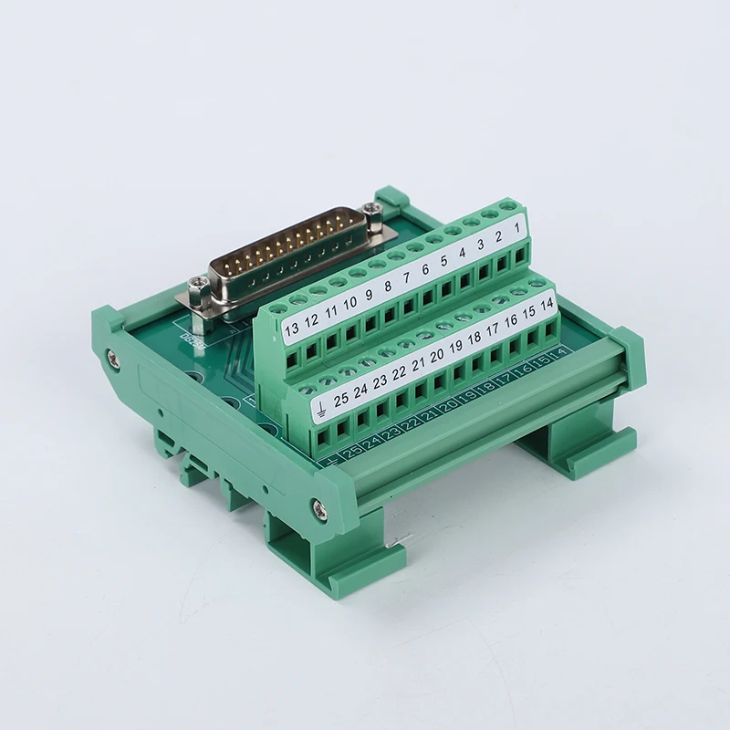 RS232 Serial port DB9 solderless rail type trunk board terminal block