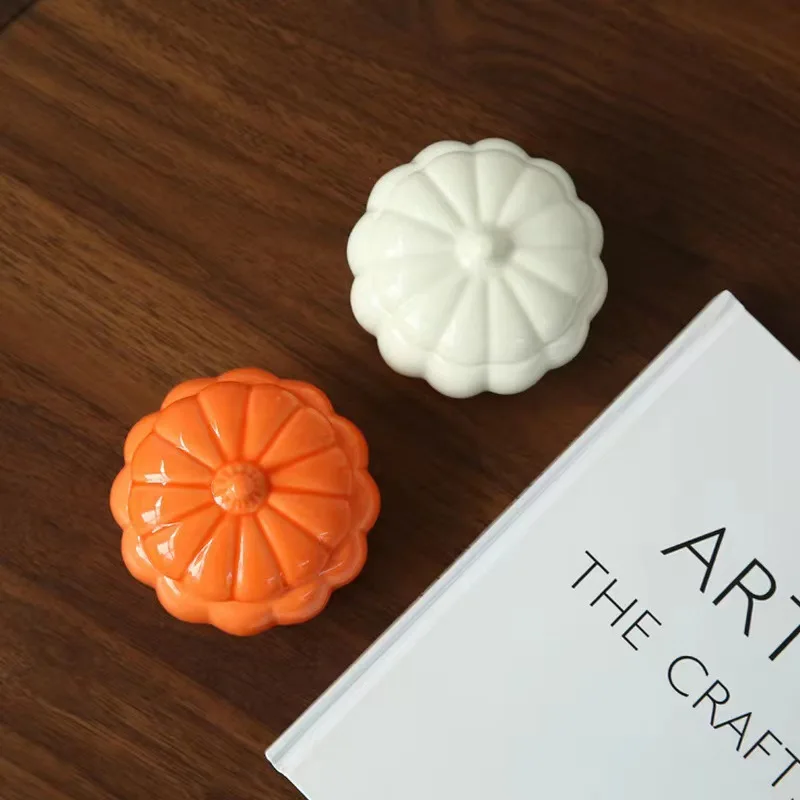 wholesale luxury halloween Ceramic DIY pumpkin candle jars candle jars