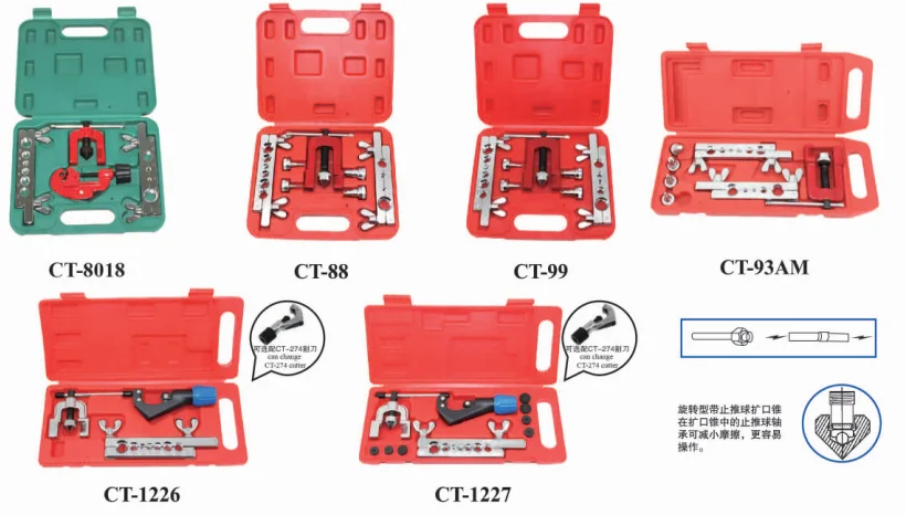 Air Conditioner Refrigerator Copper Pipe Reaming cutting Tool/flaring tool kit