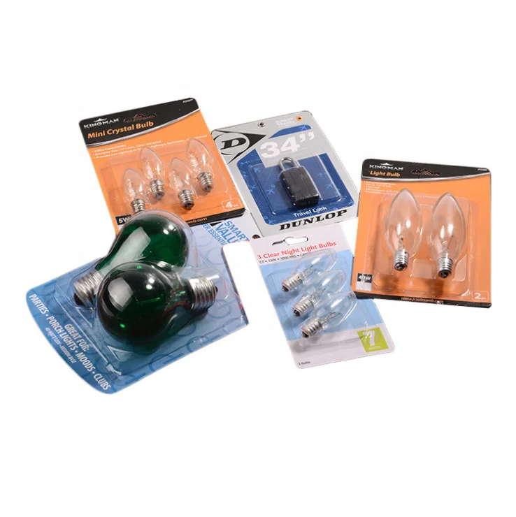 Custom Logo Transparent Clear Plastic PET PVC Clamshell Tray Card Sliding Cover Blister Container Packaging Box with Cardboard