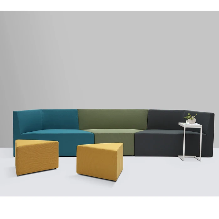 European modern luxury fabric sectional modular custom hotel lobby hall lounge sofa set