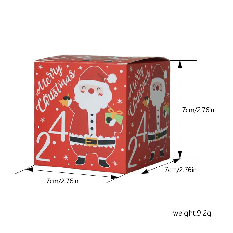 Christmas New Gift candy Box 7cm Square Box Christmas wrapping paper box chocolate in stock