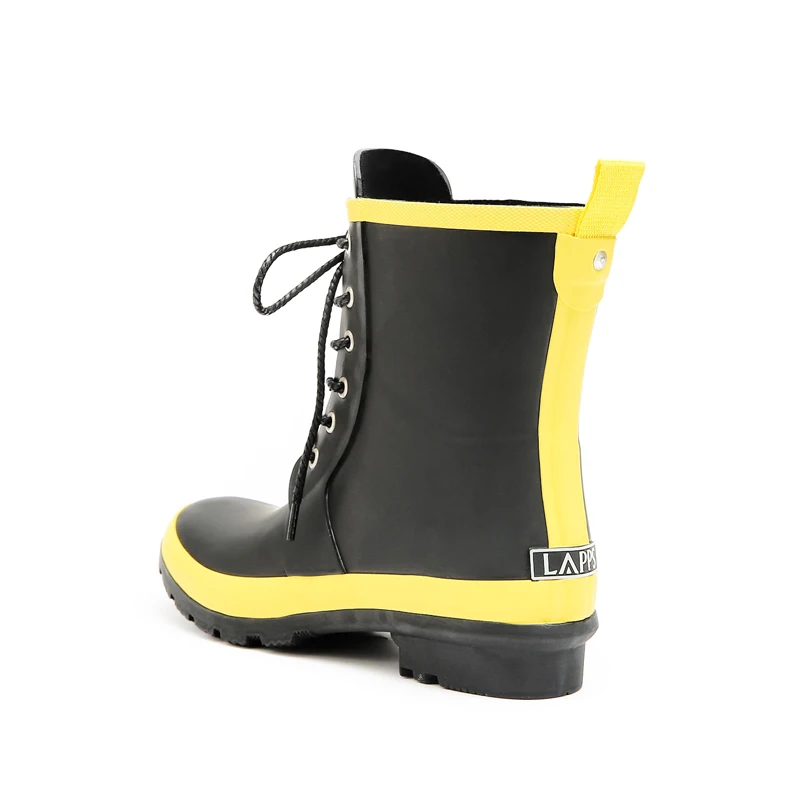 LAPPS Factory Custom logo color gumboot fashion rubber ladies fashion short rubber boots ankle boots for girls