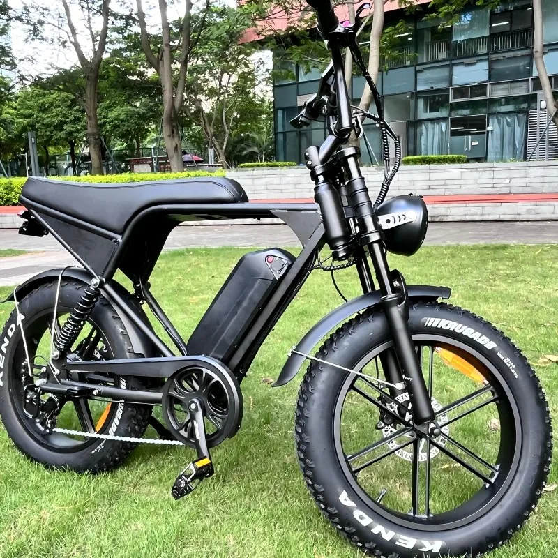 Dropshipping EU US Warehouse Mountain Fat Tire Electric Bicycle V8 Pro Plus Ebike 750W Off Road Electric Bike For Adult