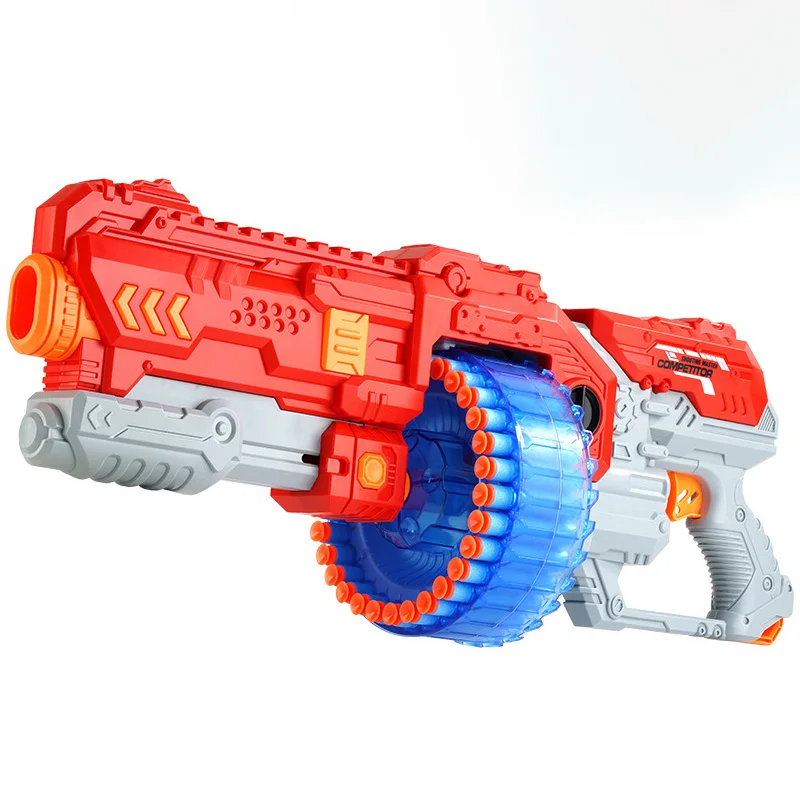 Newly designed kids battle  precision shooting speed regulation 30 burst automatic electric runner soft bullet gun toys launcher