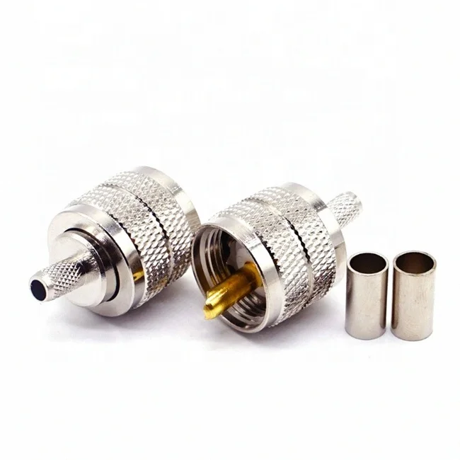 UHF PL259 штекер обжимной RF коаксиальный разъем для RG58 LMR195 RG142 LMR200 кабель