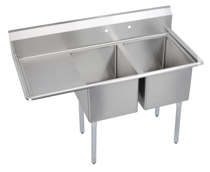 
NSF Stainless steel 3 Compartment Commercial Sink with Drainboard 18 inch 