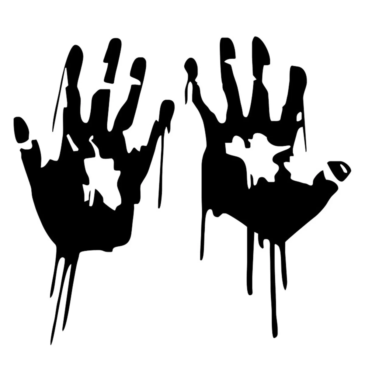 Bloody Palm Car Laser Sticker Vinyl Decal Car Truck Bumper Window Laptop Sticker Decor Gift Die Cut Decals Laptop Window Glass