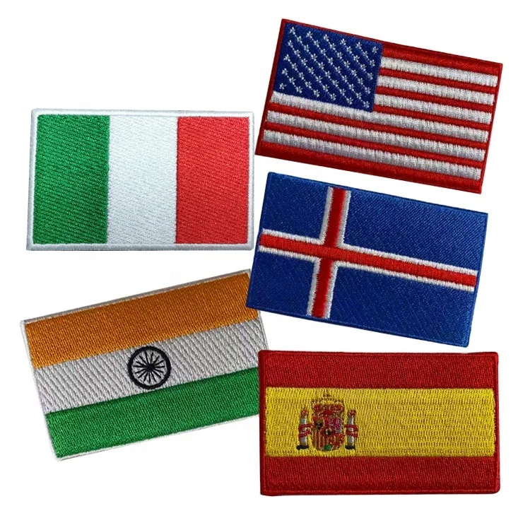 customised uk flag patches embroidery hook and loop