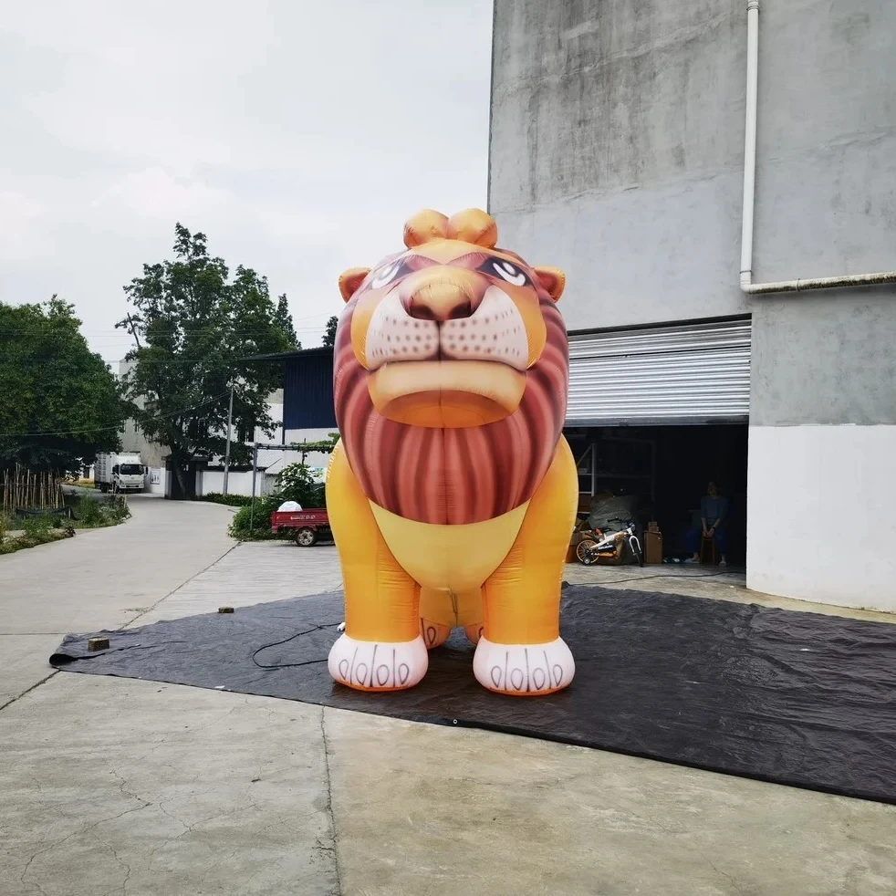 Customized giant inflatable cartoon green lion