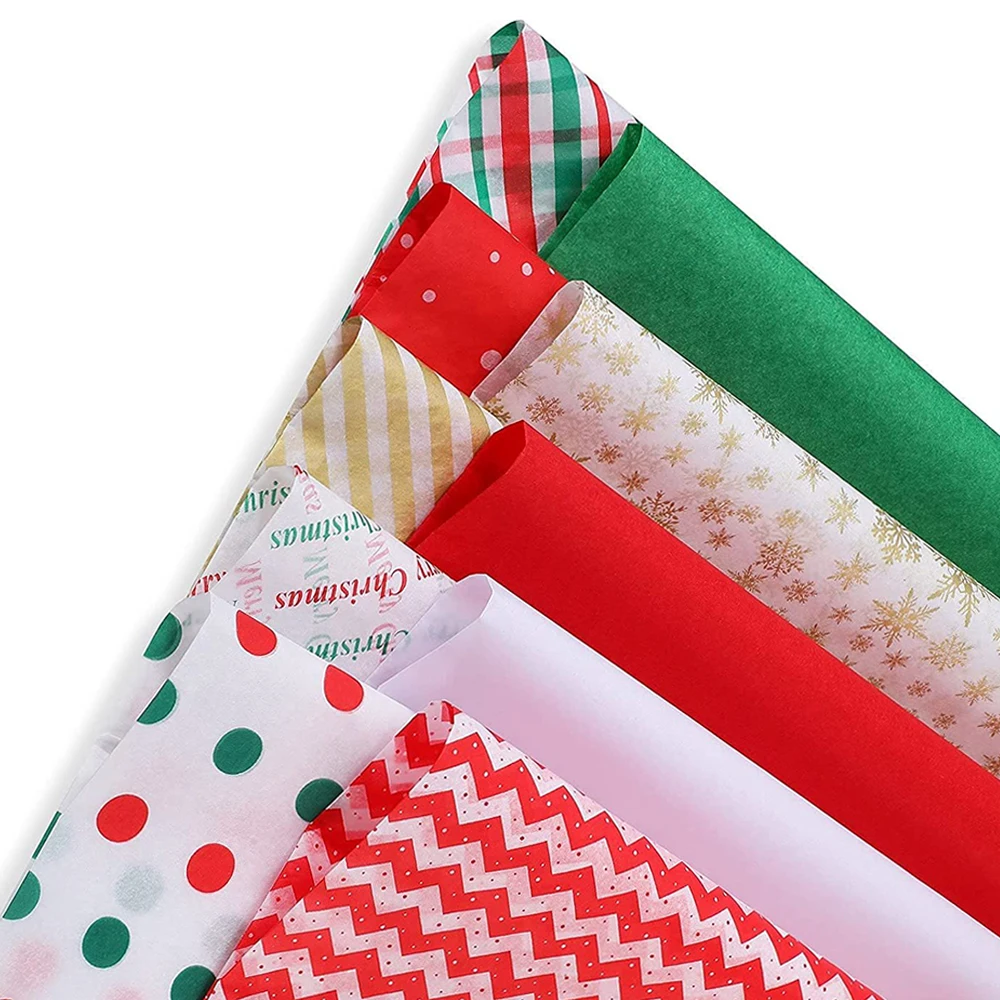 Customized Personalised Logo Recycled Gift Wrap Paper Coloured Christmas Tissue Paper for Packaging