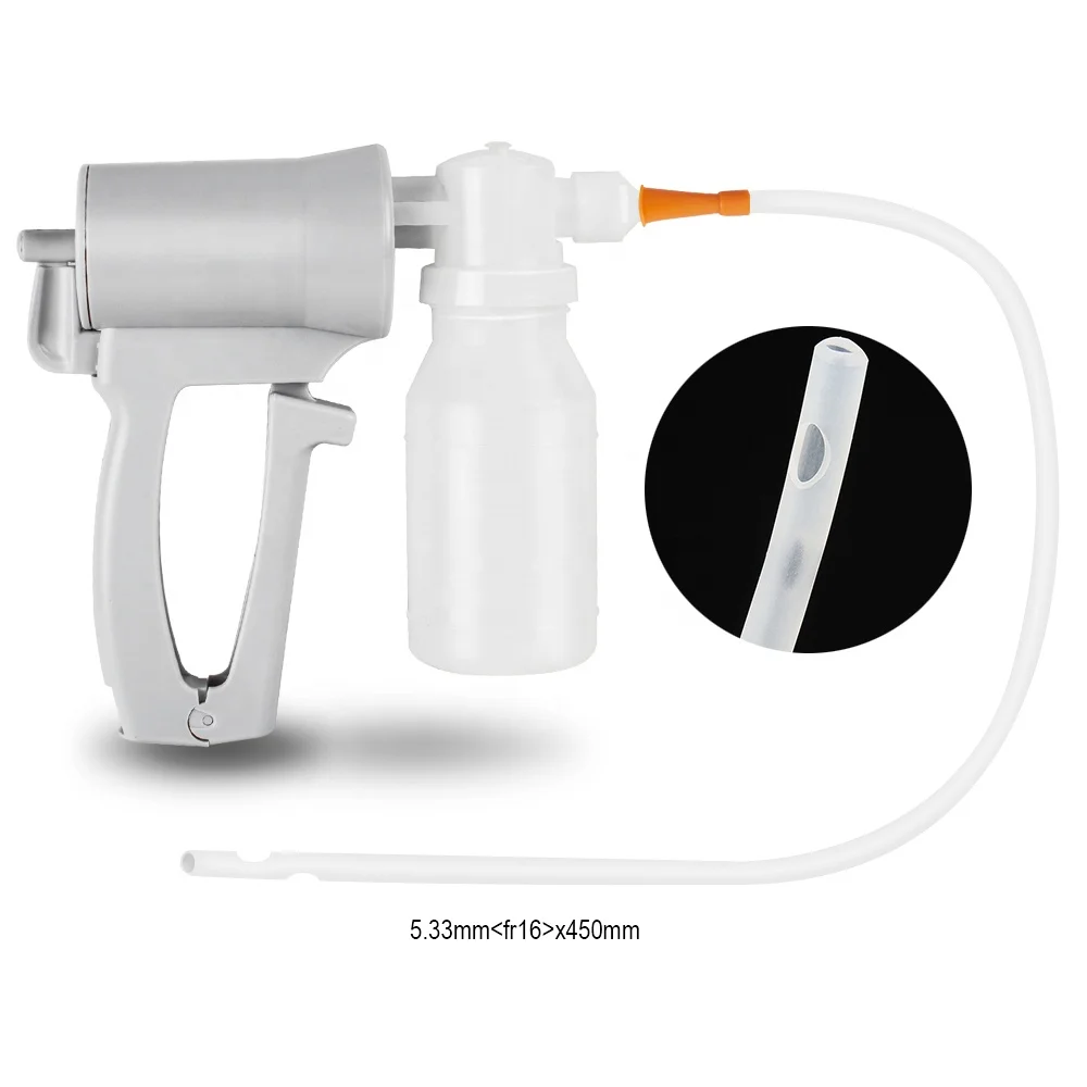 Electrical Aspirator Portable Phlegm Suction Machine EMS EMT Manual Portable Suction Pump White Hand Help Suction Pump