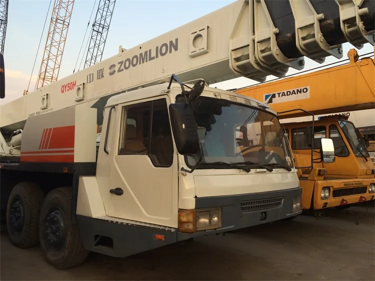 Low price zoomion QY50H mobile truck crane second hand zoomlion 50ton crane used crane truck for building