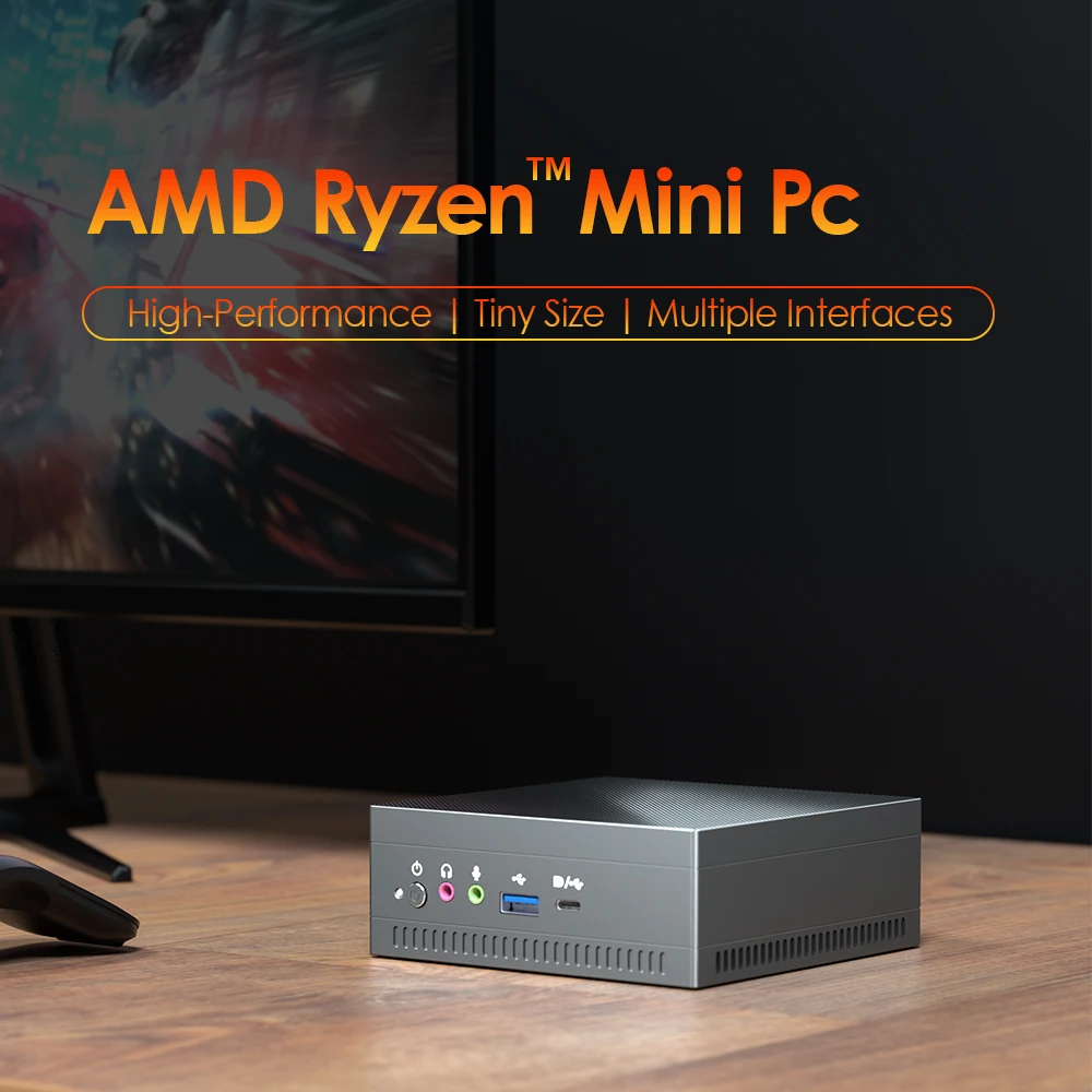 Настольный игровой мини-ПК TOPTON AMD Ry-zen 7 3750H Vega Graphic 2 * DDR4 16G NVMe SSD NUC PC 3x4K HTPC 6 USB WiFi BT компьютер