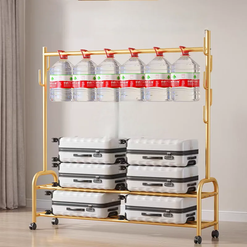 Multifunctional Free Standing Tree Hanging Bag Hat Jacket Umbrella Coat Rack White Metal Clothes Hanger Stand With Wheels