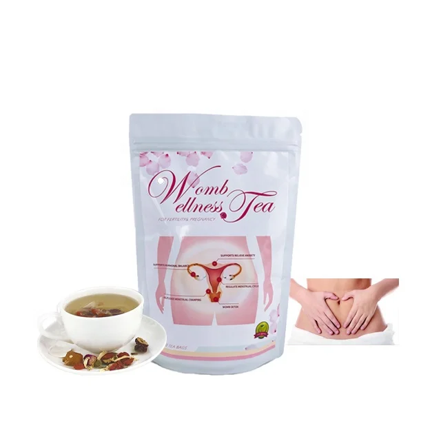 Female warm womb detox natural 7 ingredients  tea pain relief for woman wellness period time