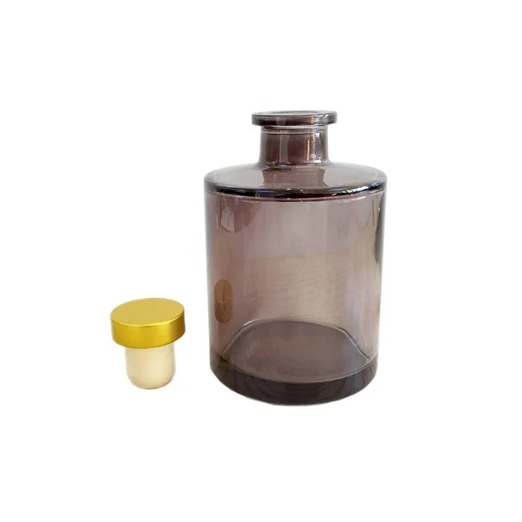 
50ml 100ml Custom Design Empty Refillable Perfume Oil Aroma Glass Reed Diffuser Bottle with Rattan Sticks Rattan Sticker Cork 