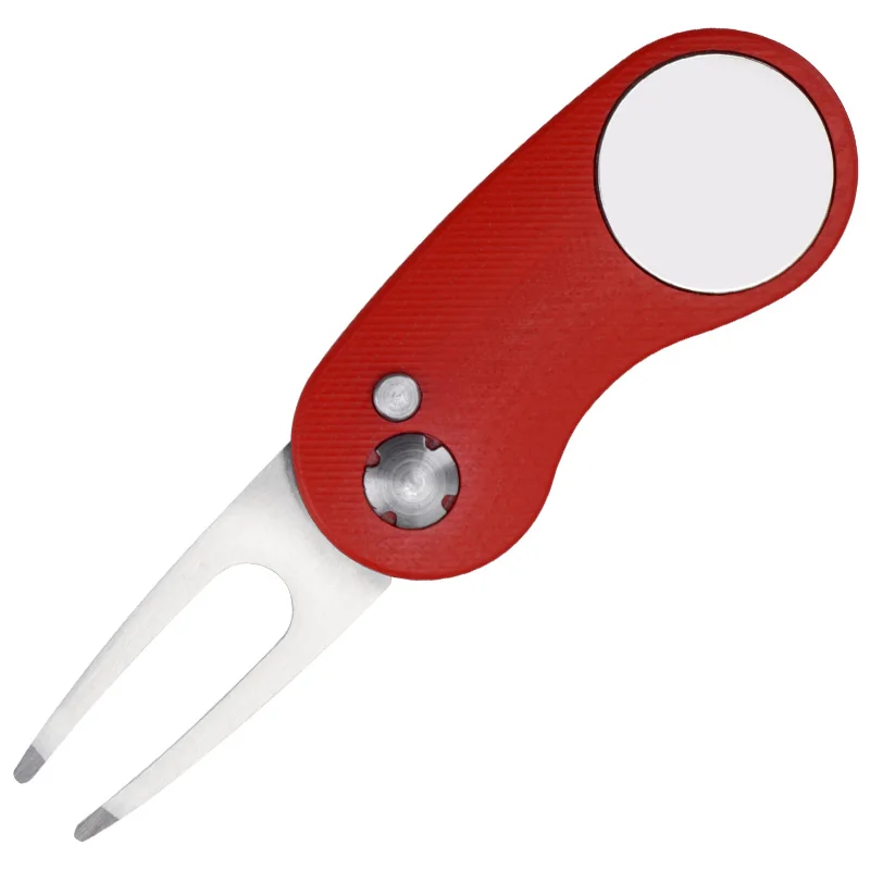 No.33 unique G10 handle custom logo Detachable Ball Marker Metal Golf Divot Repair Tool for Golf Club promotion
