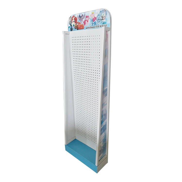 Customized Stickers Display Rack Floor Standing Kids Sticker Display Shelf for Stationery Shop