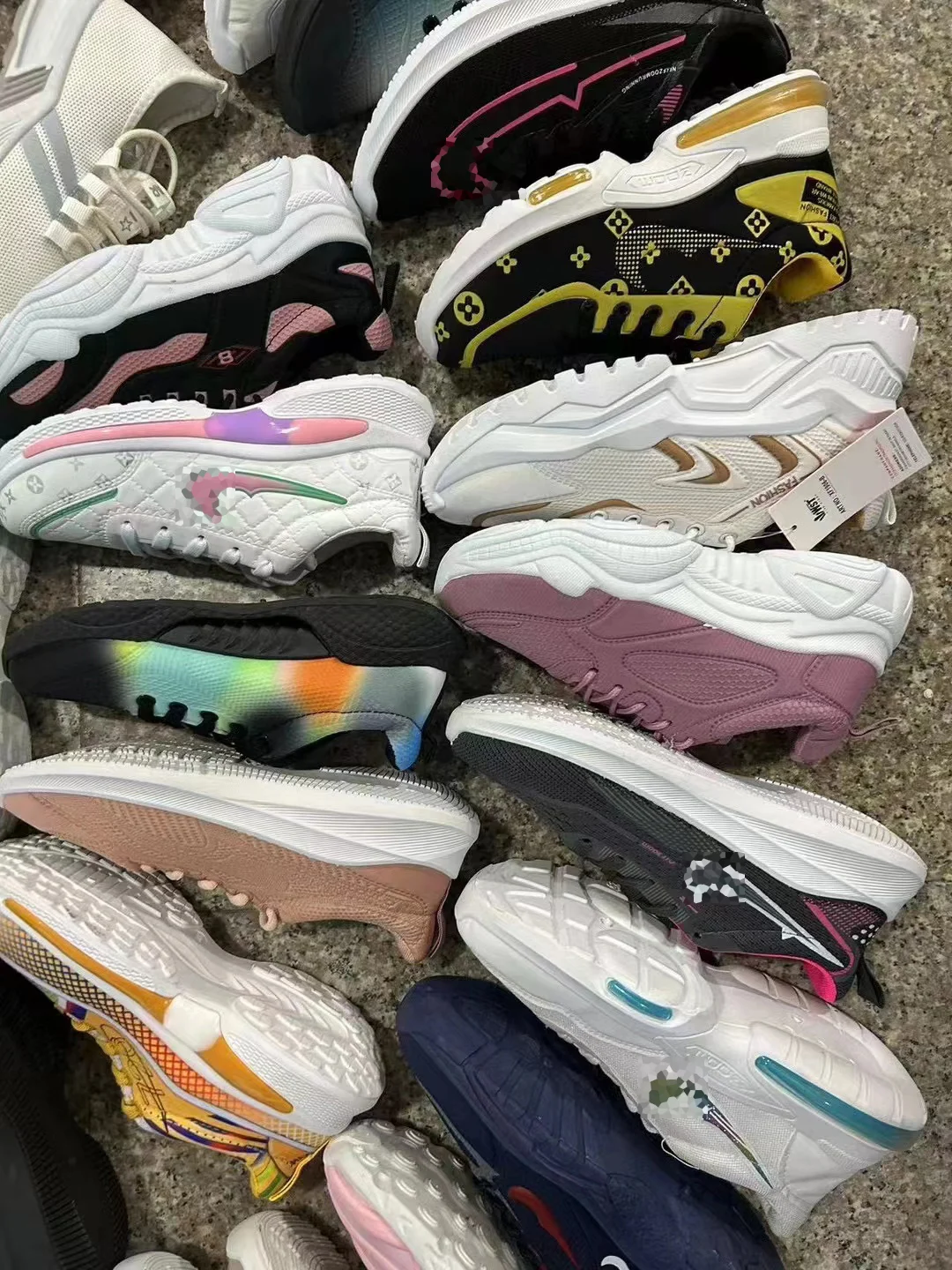 Mixed  Injection Pvc Women Sport Shoes Stock Sneakers Stock Rubber Shoes Cheap Price