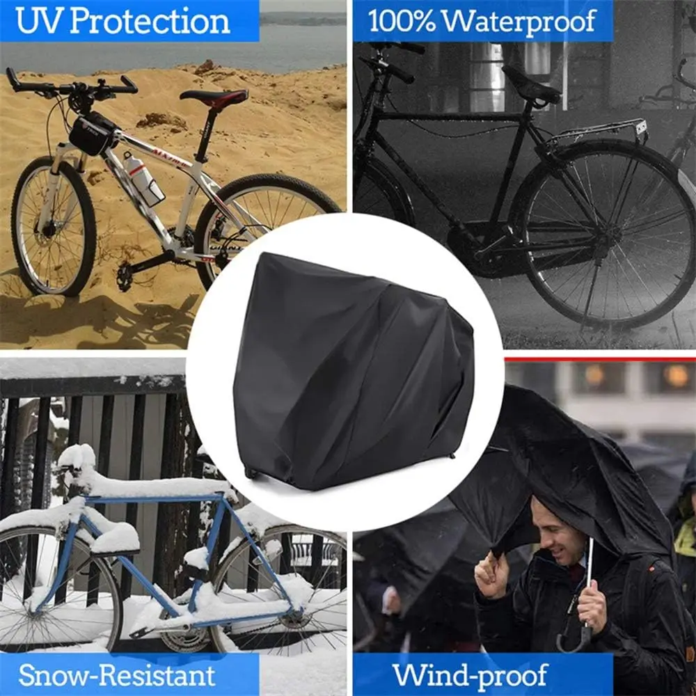 Outdoor Waterproof UV Protection Polyester Tear Resistant Dust Bike Cover Heavy Duty Bicycle Cover for All-Season