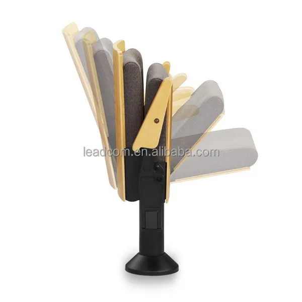 Leadcom folding fabric retractable education school church stadium seat auditorium chair Telescopic Seating