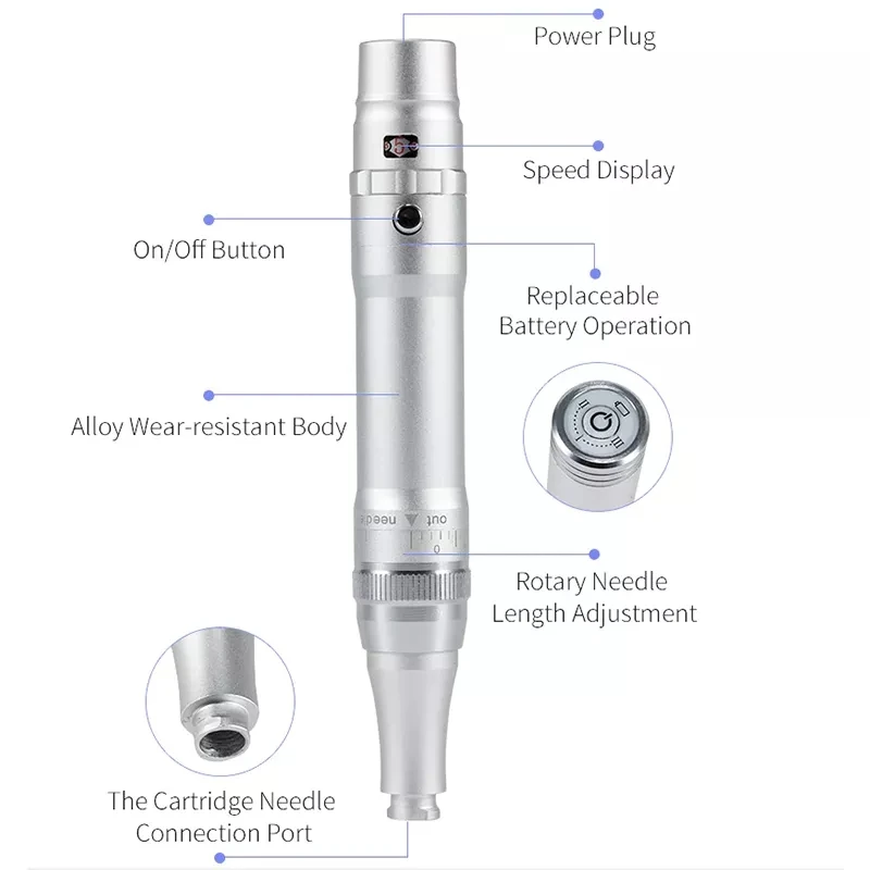 Black Silver Pink tattoo PUM machine gun pen  from JIDRAGON factory