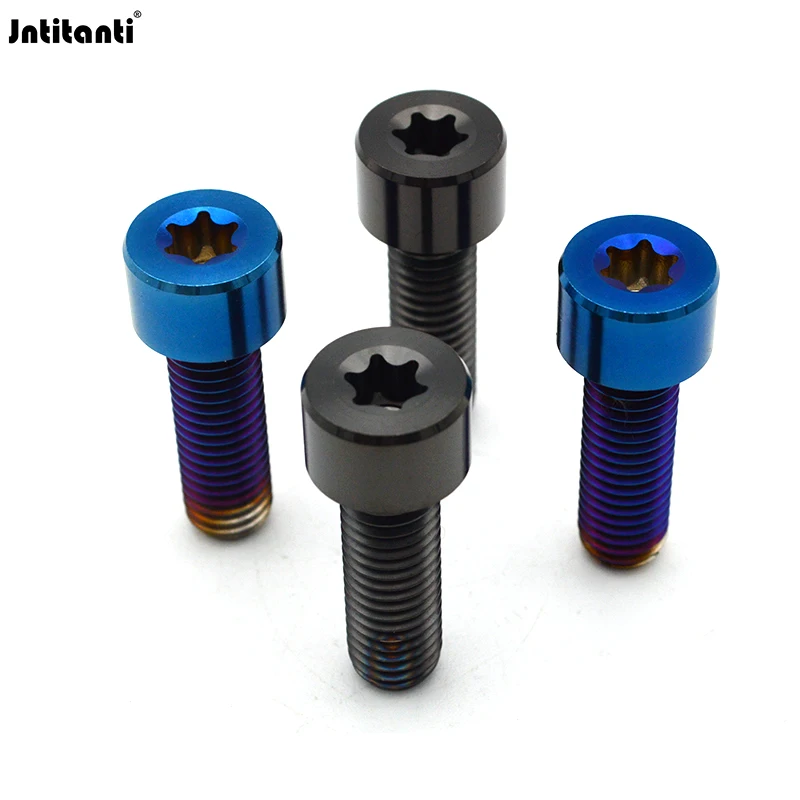Jntitanti  Gr.5 titanium10.9grade custom color torx  head titanium screw bolt for motorcycle auto part and racing car