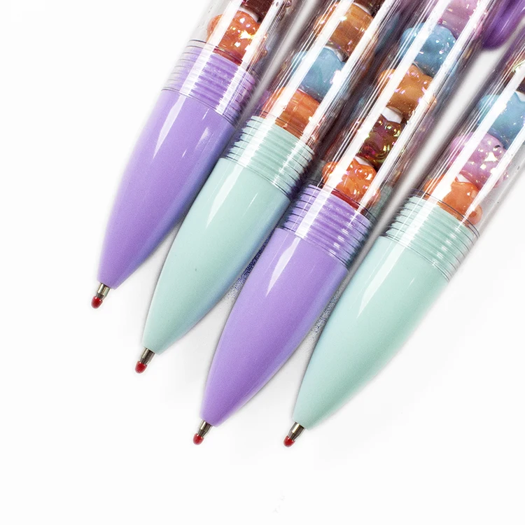 O&Q  New cartoon Kawaii pen with cat paw DIY skewer utiles escolares semi gel ink pen creative design for School stationery.