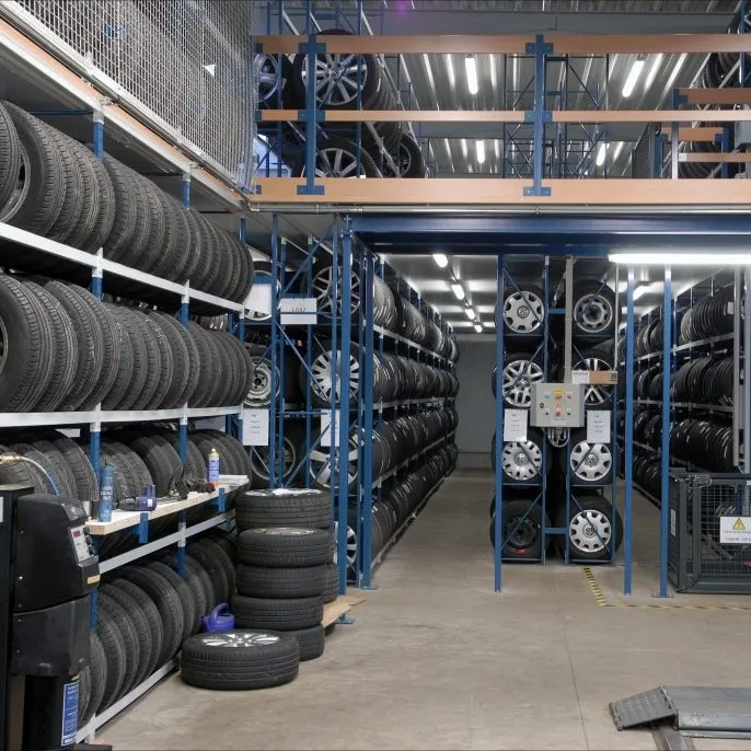 Removable Tire Rack For Warehouse Storage MetalTire Rack