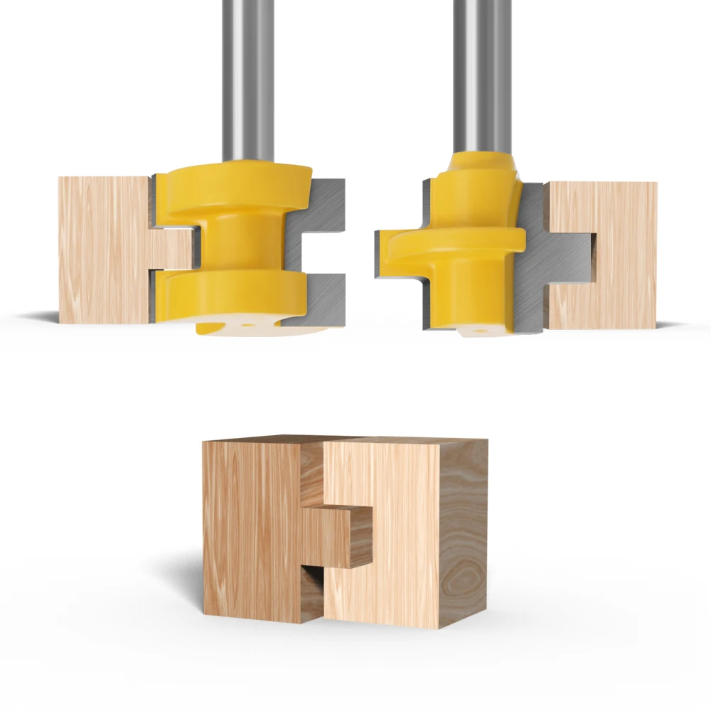 Ля ви 2 шт. Концевая фреза 8 мм хвостовик с Т-образными пазами квадратный зуб шип фреза разделочный нож фрезы для контурной обработки для дерева инструмент деревообрабатывающий MC02140