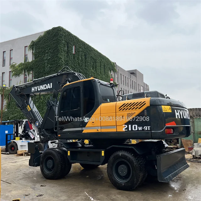 Низкие часы 21ton Hyundai R210W экскаватор используется R210W-9T подержанный гусеничный 210W-9 HYUNDAI колесный для продажи