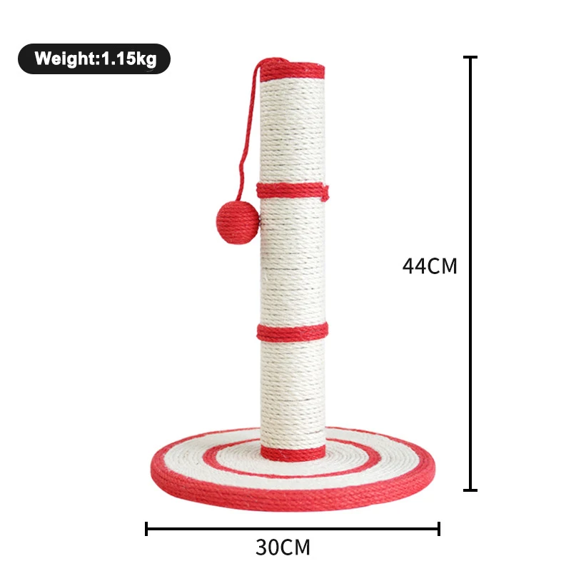 Pet Supplies Cat Scratching Post New Design Cats Sisal Cat Tree with Swing Ball and Mouse Strong Sisal Scratching Pillar
