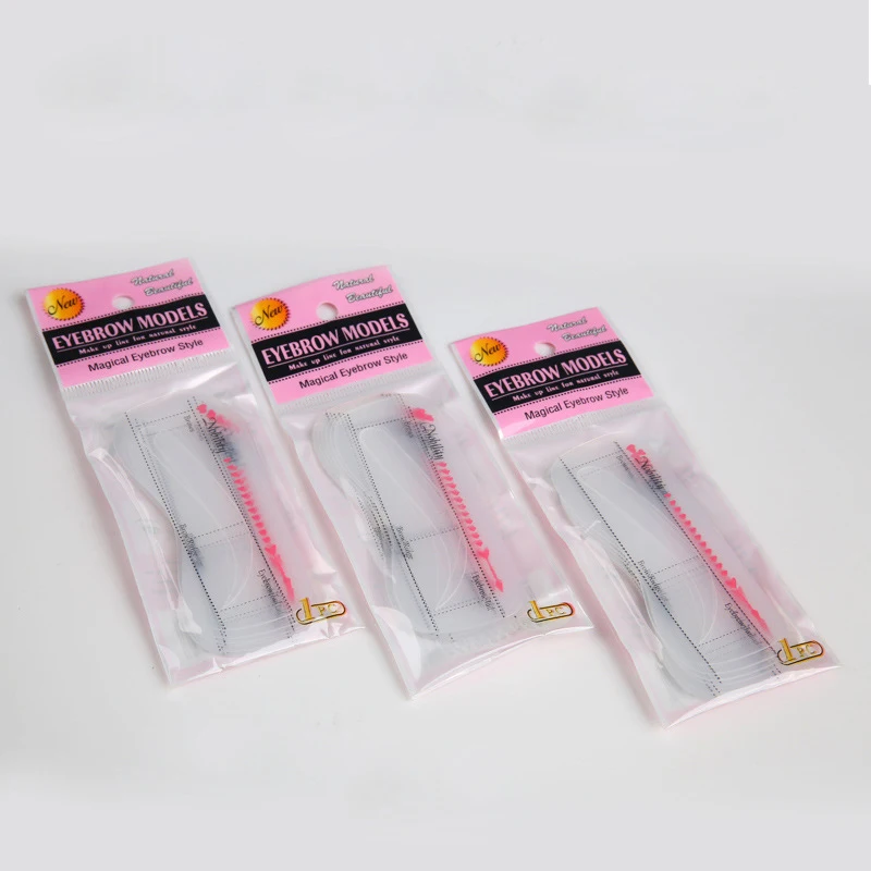 Cangli Beauty Eyebrow Definer Powder Stamp Makeup with 10 Reusable Stencils