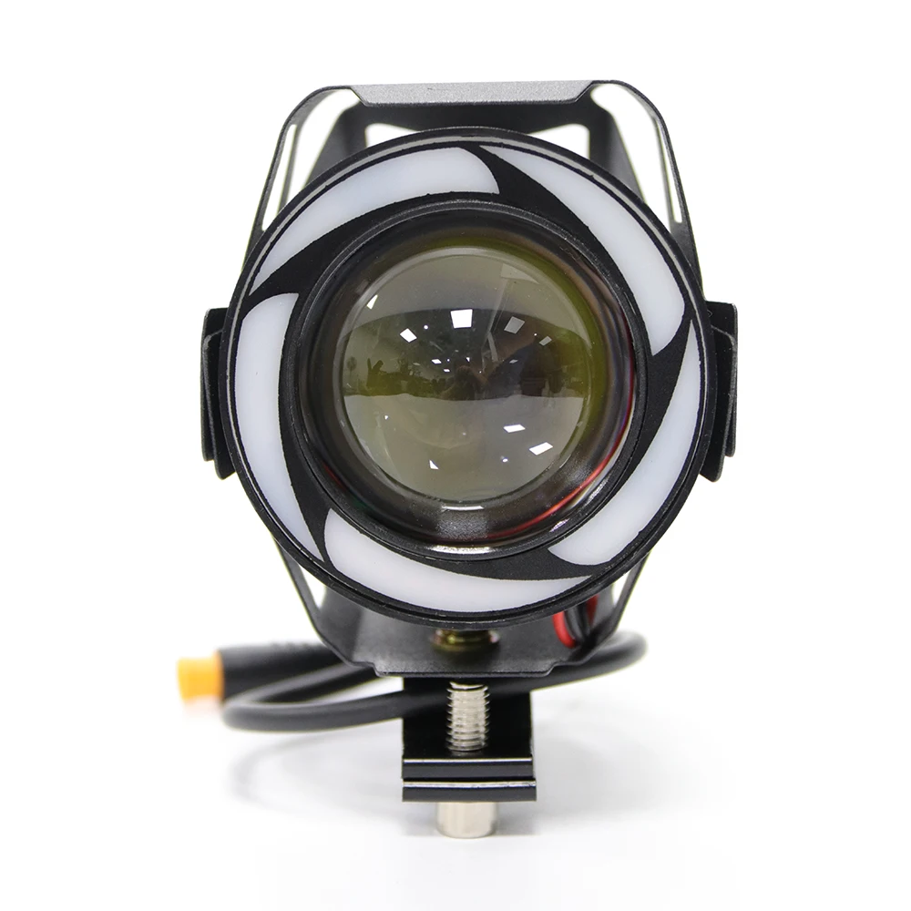 led aluminum waterproof head lamp angel eye flashing u7 led electric scooter headlight